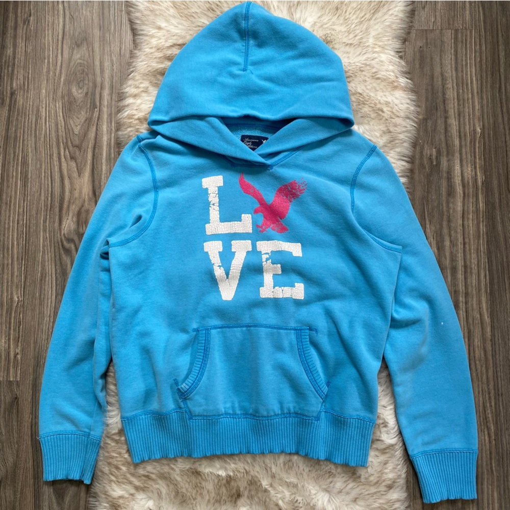 Vintage Y2K American Eagle Love Hoodie Sweatshirt